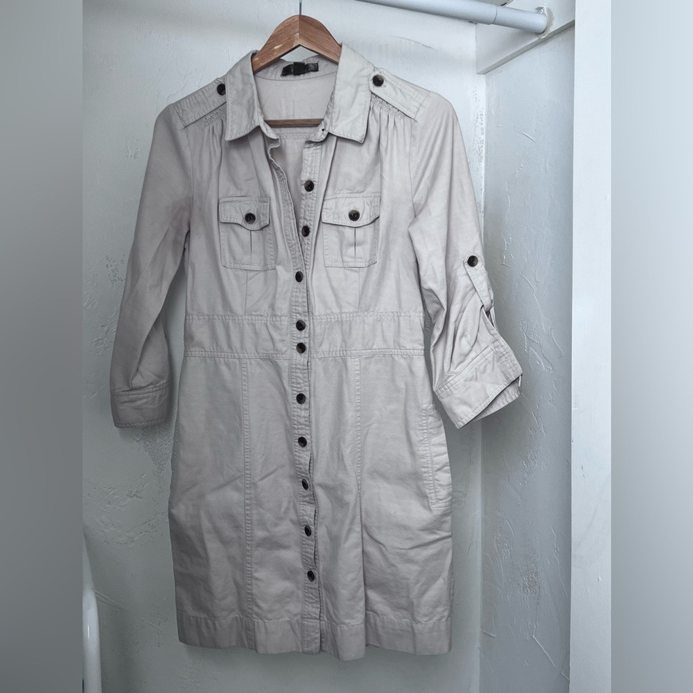 Khaki Button Up Dress